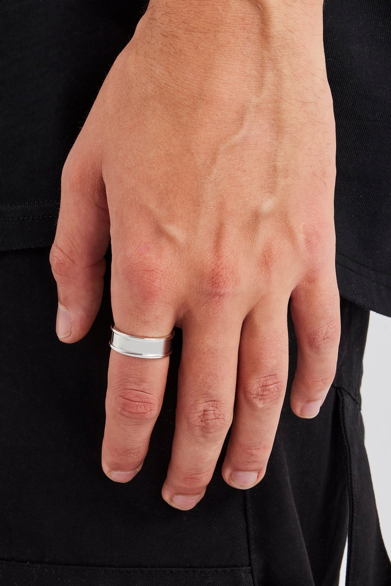 Polished Edge Band Ring - 8mm